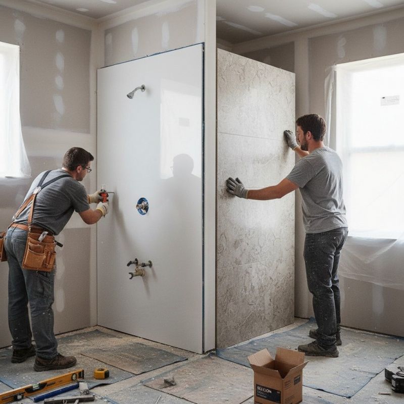 Our team working on Bathroom Remodeling projects in Lawrenceburg, IN